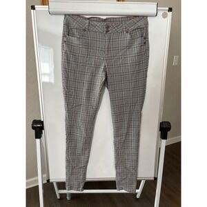 Sabrina Lauren size 14w skinny‎ pants gray plaid